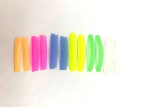 MOLDES (BIGUDIES) DE SILICONA DE COLORES - S, M, L (x12)