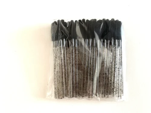 CEPILLOS DESECHABLES DE PESTAÑAS DE SILICONA CON GLITTER