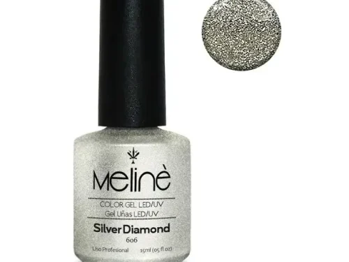 ESMALTE MELINÉ SEMI PERMANENTE - 15ml - #606 - SILVER DIAMOND
