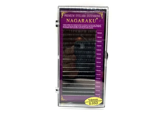 EXTENSIÓN DE PESTAÑAS NAGARAKU - 0.05 - CURVA D - 14mm