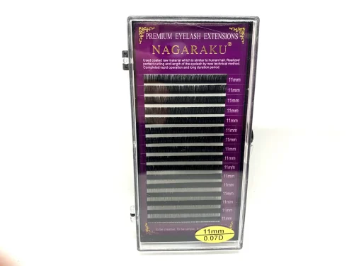 EXTENSIÓN DE PESTAÑAS NAGARAKU - 0.07 - CURVA D - 11mm