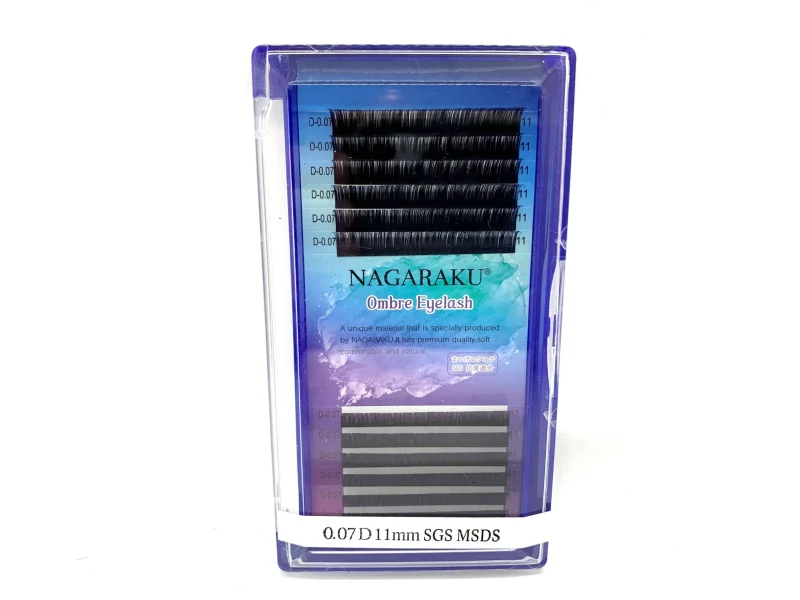 EXTENSIÓN DE PESTAÑAS NAGARAKU OMBRE - CURL D - GROSOR 0.07 - Image 4