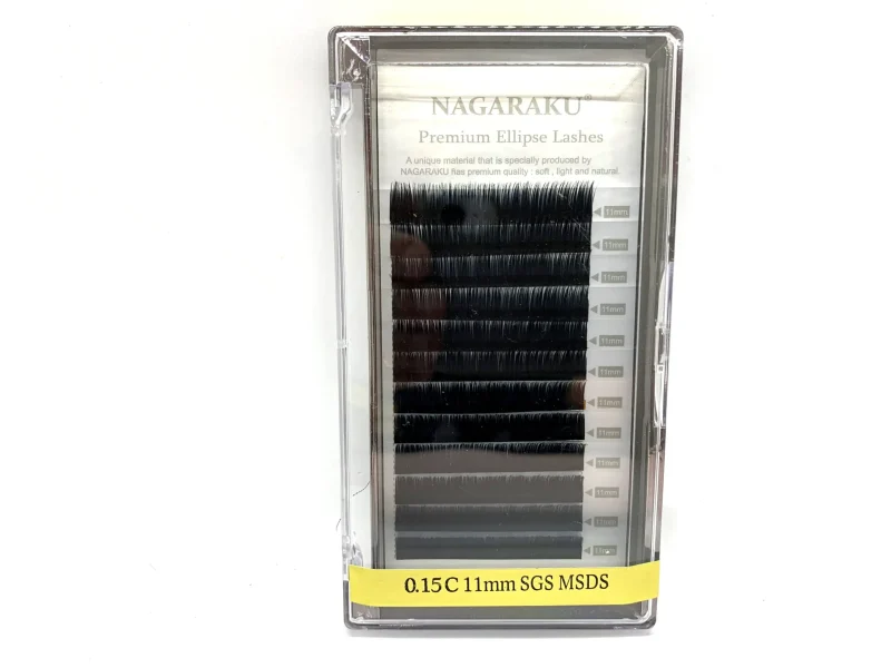EXTENSIÓN DE PESTAÑAS NAGARAKU PREMIUM ELLIPSE - CURL C - GROSOR 0.15 - Image 4