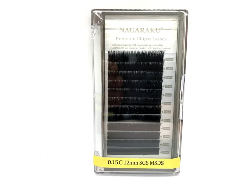EXTENSIÓN DE PESTAÑAS NAGARAKU PREMIUM ELLIPSE - CURL C - GROSOR 0.15 - Image 5