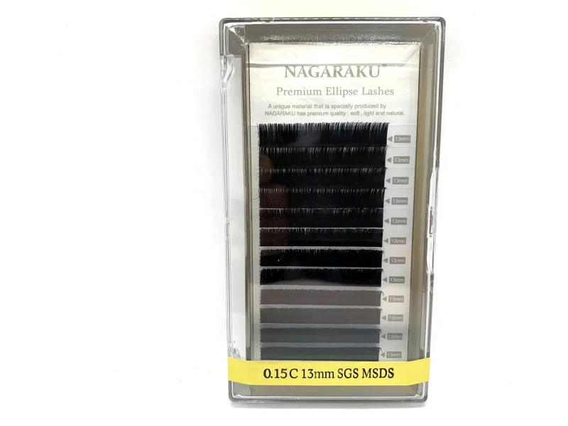 EXTENSIÓN DE PESTAÑAS NAGARAKU PREMIUM ELLIPSE - CURL C - GROSOR 0.15 - Image 6