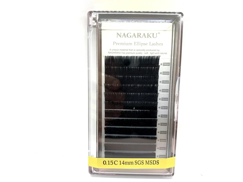 EXTENSIÓN DE PESTAÑAS NAGARAKU PREMIUM ELLIPSE - CURL C - GROSOR 0.15 - Image 7