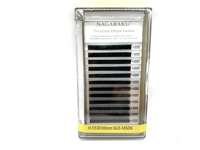 EXTENSIÓN DE PESTAÑAS NAGARAKU PREMIUM ELLIPSE - CURL D - GROSOR 0.15 - Image 3