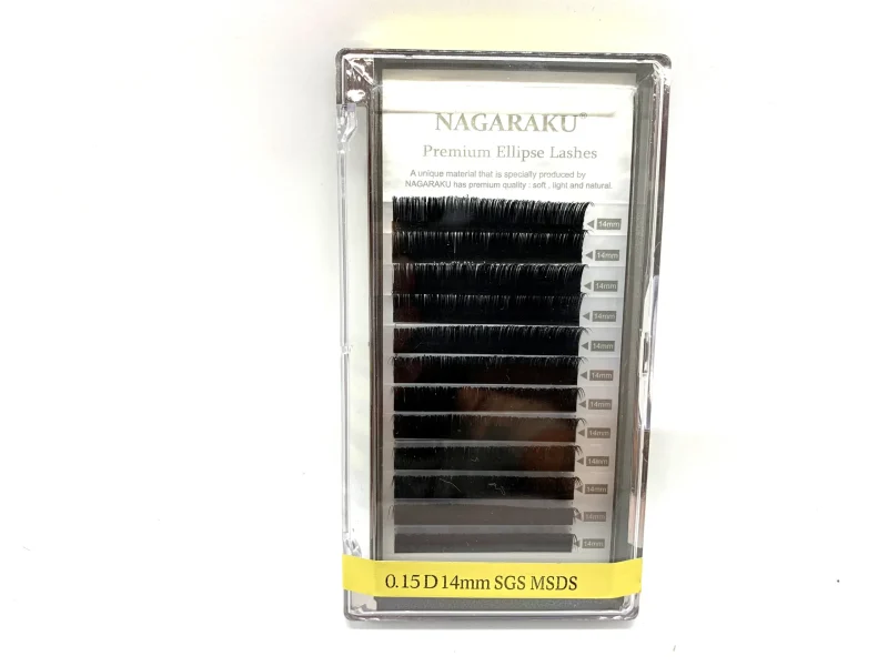 EXTENSIÓN DE PESTAÑAS NAGARAKU PREMIUM ELLIPSE - CURL D - GROSOR 0.15 - Image 5