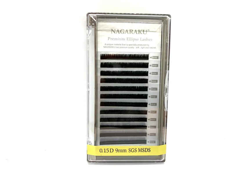 EXTENSIÓN DE PESTAÑAS NAGARAKU PREMIUM ELLIPSE - CURL D - GROSOR 0.15 - Image 2