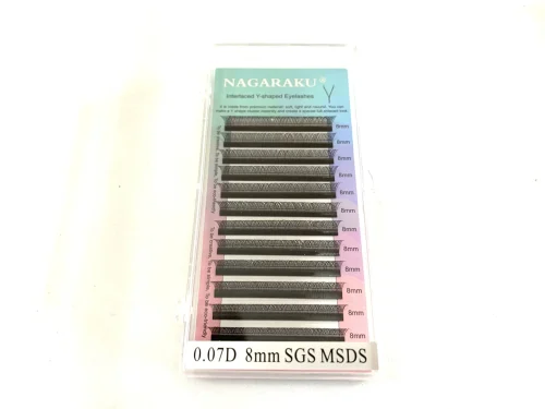 EXTENSIÓN DE PESTAÑAS NAGARAKU TECNOLÓGICAS YY- CURL D - GROSOR 0.07