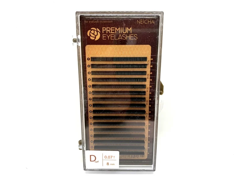 EXTENSIÓN DE PESTAÑAS NEICHA PREMIUM - CURL D - GROSOR 0.07