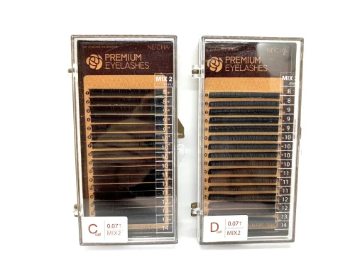 EXTENSIÓN DE PESTAÑAS NEICHA PREMIUM - GROSOR 0.07 - MIX