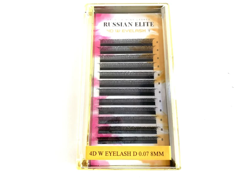 EXTENSIÓN DE PESTAÑAS NEICHA RUSSIAN ELITE - TECNOLÓGICAS W4D -  GROSOR 0.07 - CURL D