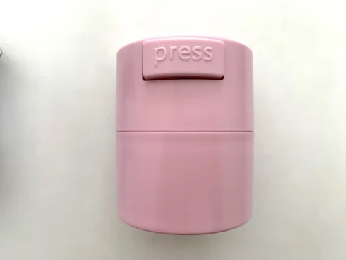 LATA PORTA ADHESIVO CON 3 DIVISIONES - ROSA