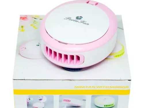 MINI VENTILADOR SECADOR CON ESPEJO