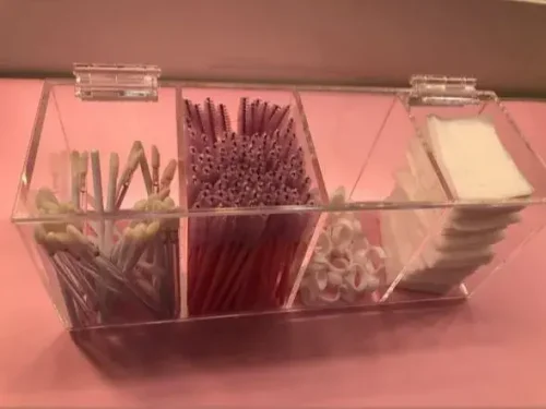 ORGANIZADOR ACRILICO 4 DIVISIONES - CON TAPA