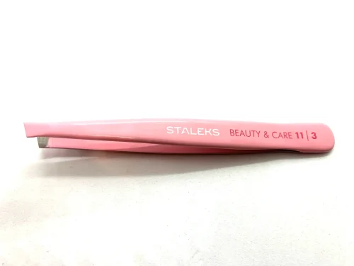 PINZA STALEKS - ACERO INOXIDABLE - ROSA - BEAUTY & CARE 11 - TYPE 3 (TBC 11/3)