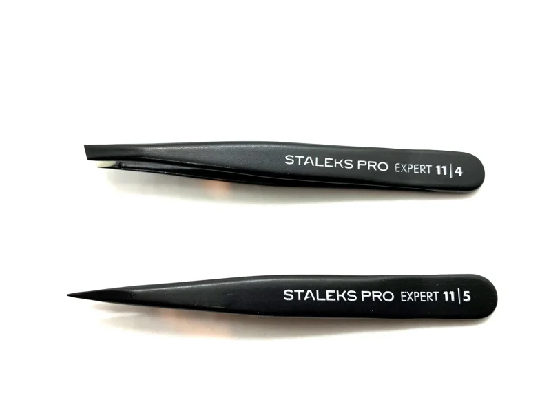 PINZA STALEKS PRO - ACERO INOXIDABLE - NEGRA - EXPERT 11