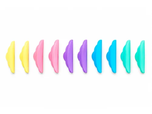 MOLDES (BIGUDIES) DE SILICONA DE COLORES - S, M, M1, M2, L (x10)