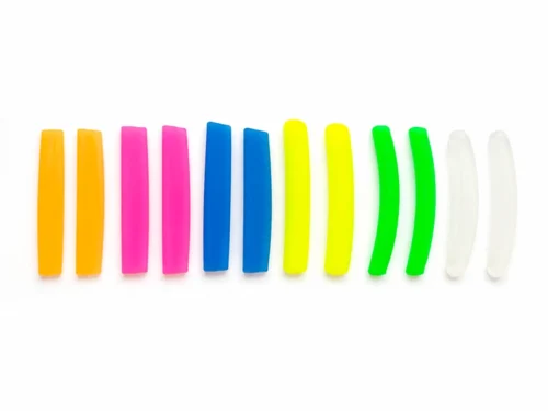 MOLDES (BIGUDIES) DE SILICONA DE COLORES - S, M, L (x12)