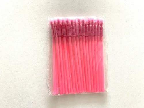 CEPILLOS PARA PESTAÑAS DE SILICONA - ROSA - (x20)
