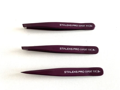 PINZA STALEKS PRO - ACERO INOXIDABLE - VIOLETA - EXPERT 11