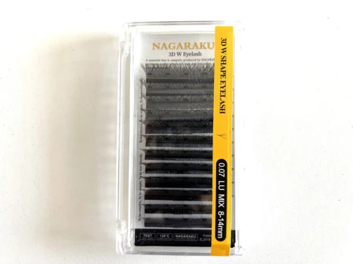 EXTENSIÓN DE PESTAÑAS NAGARAKU TECNOLÓGICAS - CURL  W 3D- GROSOR 0.07 - MIX LU