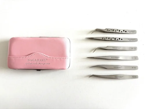 ESTUCHE PARA PINZAS NAGARAKU ROSA - CON 6 PINZAS