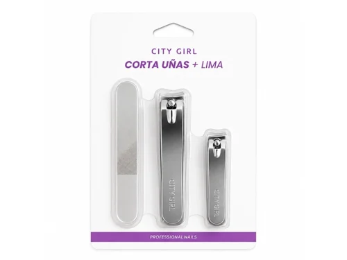 SET ALICATE  CORTA UÑAS + LIMA - CITY GIRL