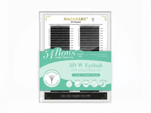 EXTENSION DE PESTAÑAS NAGARAKU TECNOLOGICAS - CURL W 5D- GROSOR 0.07 MIX D - ( BIG BOX 54 LINEAS)