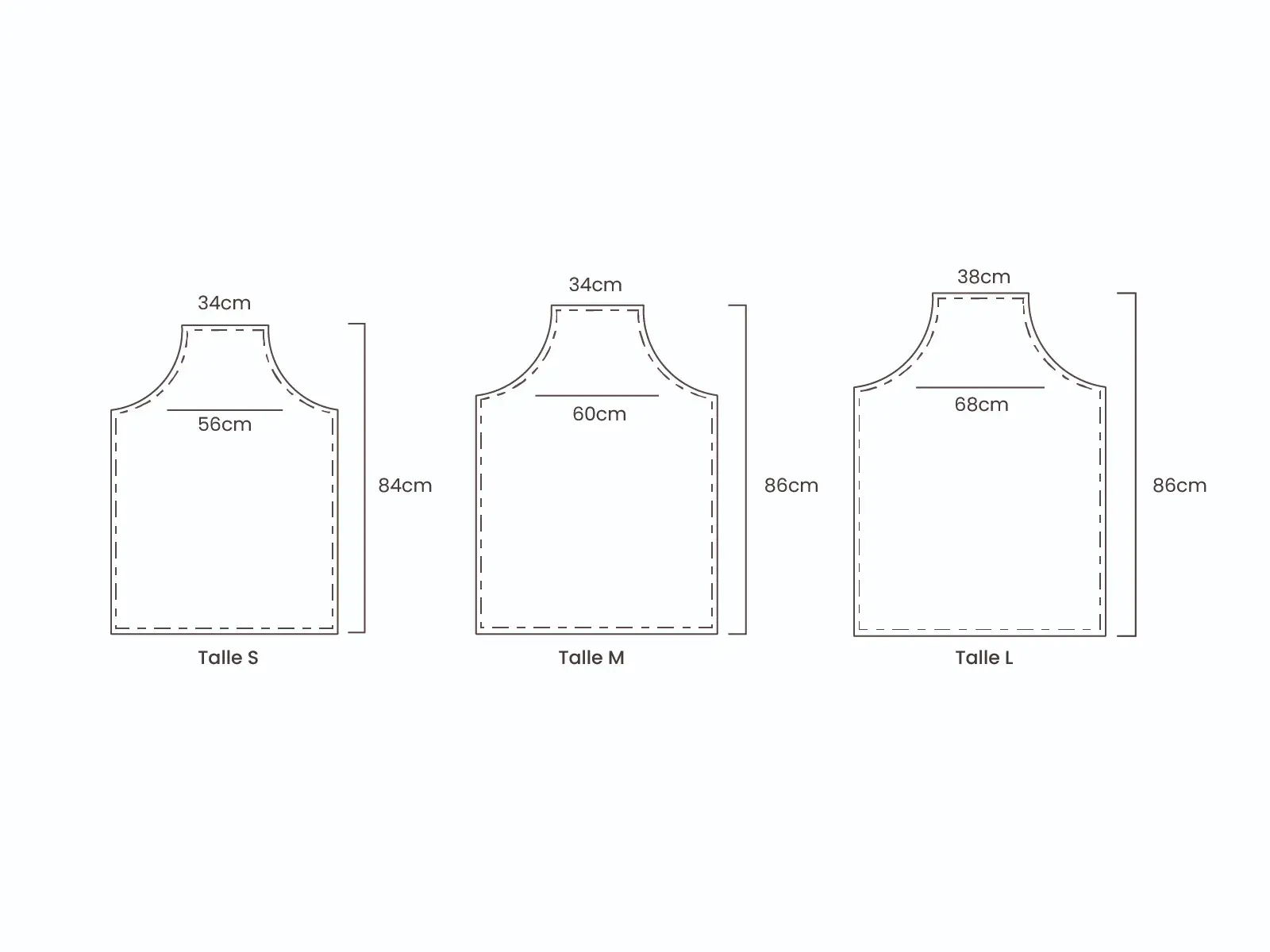 DELANTAL PLASTICO CRISTAL PVC- BORDE NEGRO - Imagen 2