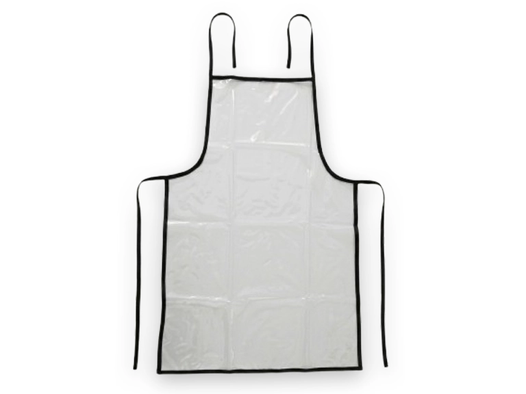 DELANTAL PLASTICO CRISTAL PVC- BORDE NEGRO - Imagen 3