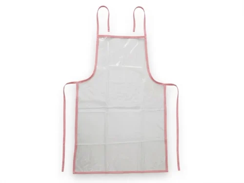 Alternative view of DELANTAL PLASTICO CRISTAL PVC- BORDE ROSA