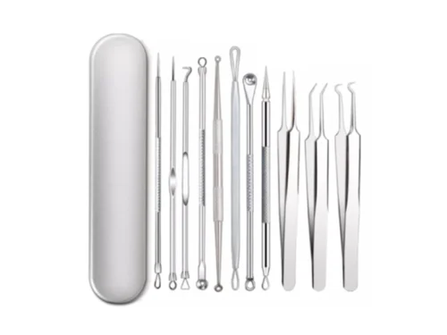 SET X 11 HERRAMIENTAS DE EXTRACCION FACIAL PROFESIONAL