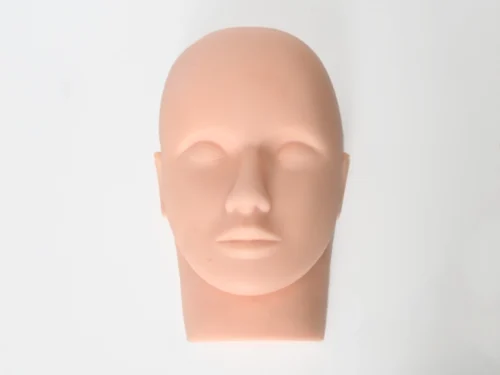 CABEZA PARA PRACTICA DE EXTENSION DE PESTAÑAS - SILICONA