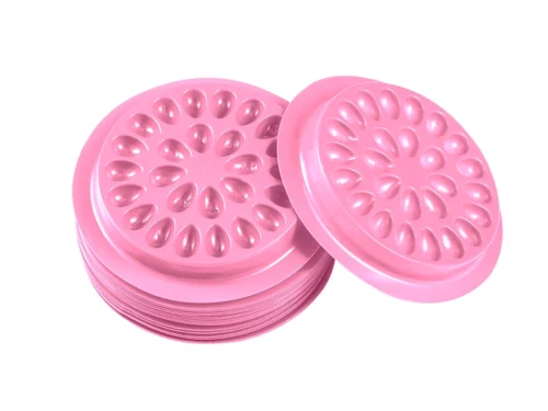 PORTAPEGAMENTO REDONDO TIPO FLOR - SIN STICKER- ROSA