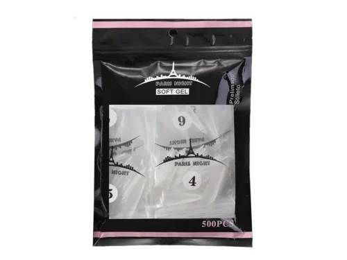 TIPS SOFT GEL PARIS NIGHT PRELIMADO EN BOLSA X500 -STILETTO
