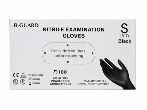 GUANTES NITRILO NEGRO - TALLE S - (x100) -B GUARD