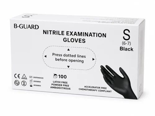 Alternative view of GUANTES NITRILO NEGRO - TALLE S - (x100) -B GUARD