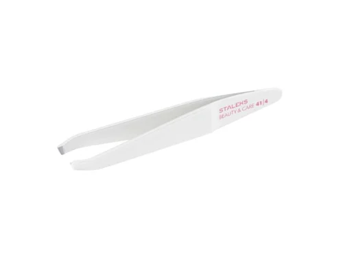 PINZA STALEKS - ACERO INOXIDABLE - BLANCA - BEAUTY & CARE 41/4