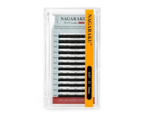 EXTENSION DE PESTAÑAS NAGARAKU - 2D UU - 0.07 - CURVA D - 9mm