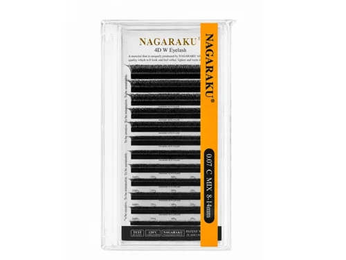 EXTENSIÓN DE PESTAÑAS NAGARAKU TECNOLÓGICAS - CURL  W 4D - GROSOR 0.07 - MIX C