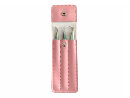 ESTUCHE PARA 3 PINZAS ROSA - CUERINA ROSA