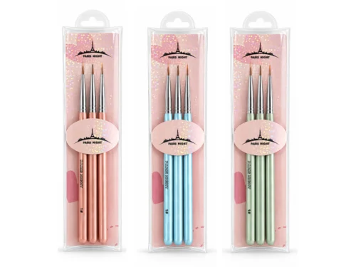SET DE PINCELES LINER - PARIS NIGHT - PUNTA FINA - N°1 - N°2 - N°3