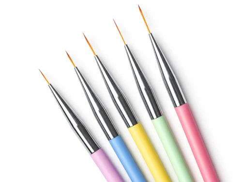 SET DE PINCELES LINER - PUNTA FINA - NAIL ART UÑAS -x5