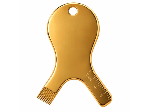 PEINE Y ESPATULA PARA LIFTING DE ACERO DORADO