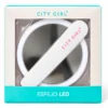 ESPEJO REDONDO PORTATIL LUZ LED -USB - CITY GIRL - Imagen 2