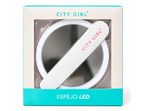Alternative view of ESPEJO REDONDO PORTATIL LUZ LED -USB - CITY GIRL