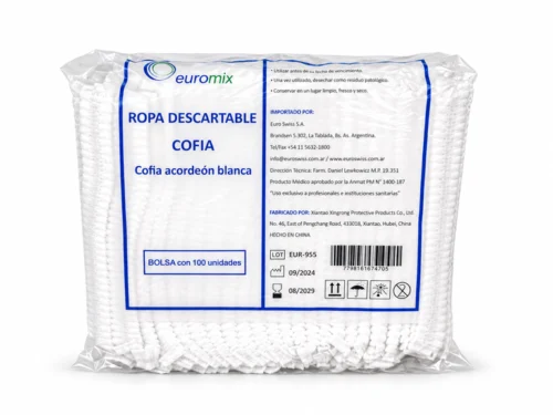 Alternative view of COFIAS DESCARTABLES BLANCO (X100 UNIDADES)